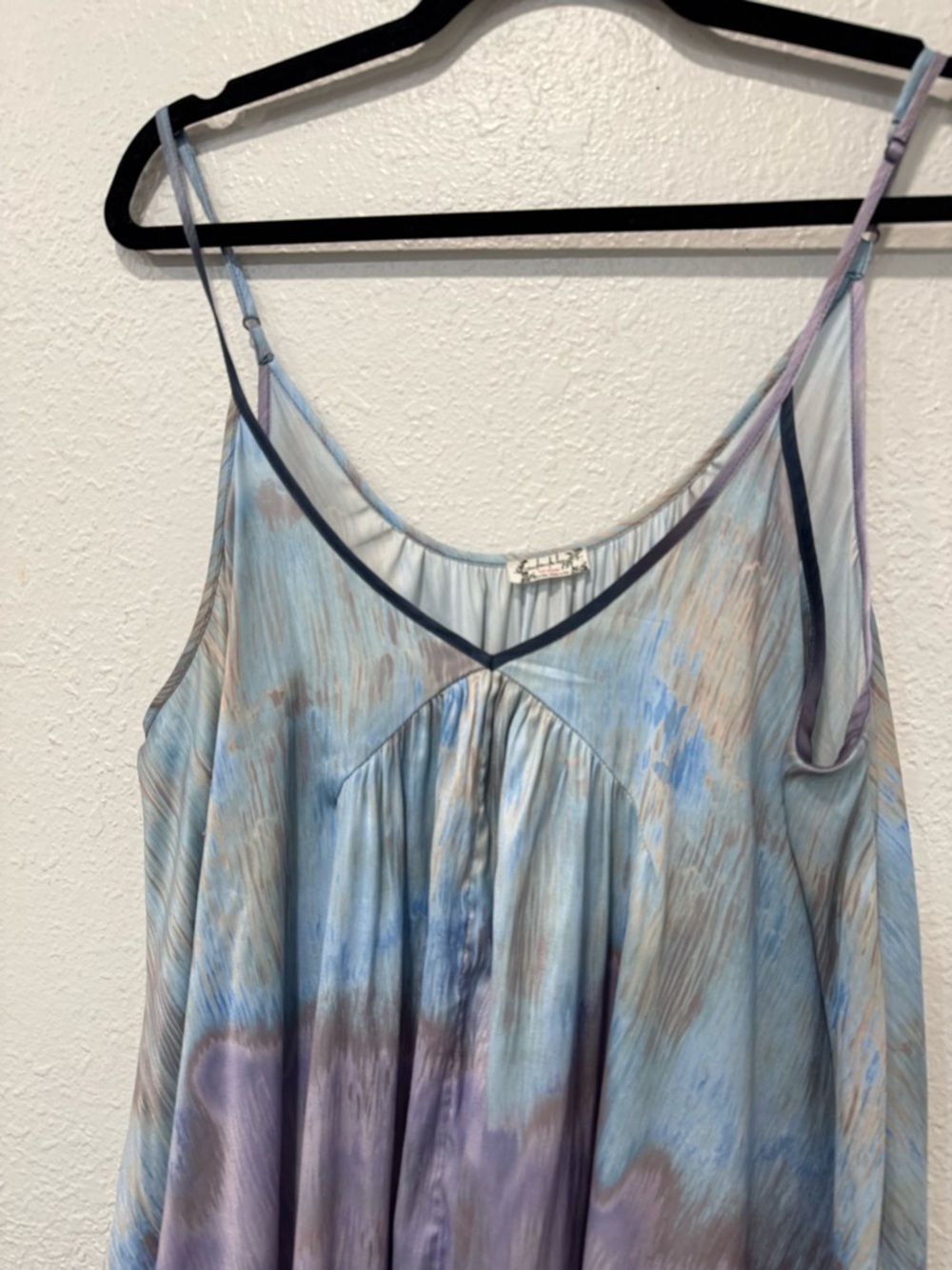 Free People Intimately Cami Small Tie Dye Boho Flowy Lace Trim Tank Top - Picture 3 of 5